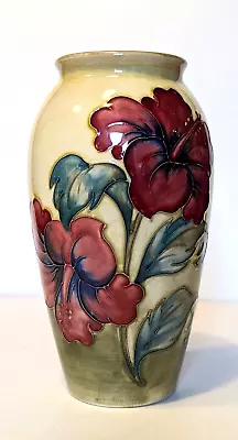 Buy Walter Moorcroft Hibiscus Vase - Yellow Ground - 1950's • 135£