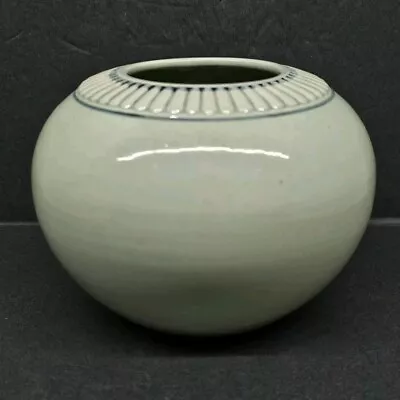 Buy Nymolle Danmark Keramik Vase Grey Blue MCM Vintage 4  Tall Danish Pottery • 42.89£