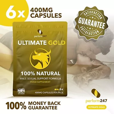 Buy ULTIMATE GOLD - Male Food Supplement. Ultra Natural Support For Men. 6 Capsules. • 19.99£