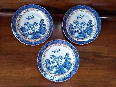Buy Set Of 3 Vintage Booths Real Old Willow Pattern Saucers • 7.50£
