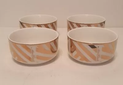 Buy Miss Etoile Karen Blixens Cereal Bowls Set Of 4 Porcelain Gold Pattern  • 20£