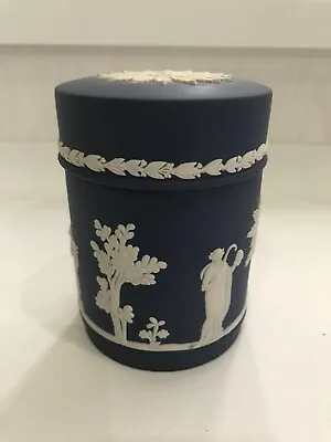 Buy Wedgwood Portland Blue Candy Jar In Excellent Condition • 39.99£