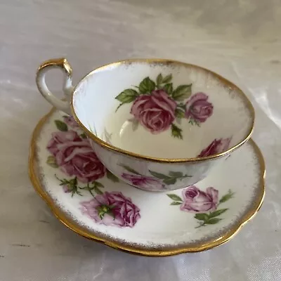 Buy Royal Standard Orleans Rose Teacup And Saucer Pink Cabbage Roses England • 24.64£