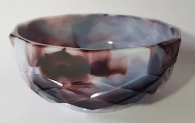 Buy Antique Victorian Purple Malachite Slag Glass Large Fruit Bowl 8  • 20£