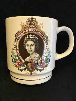 Buy Poole Pottery Queens Silver Jubilee Mug 1952- 1977 • 8£