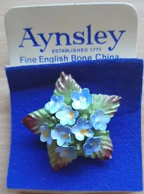 Buy Brooch Flowers Aynsley Fine English Bone China Established 1775 • 14£