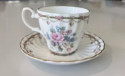Buy Vintage Crown Dorset Fine Bone China Staffordshire England Tea Cup And Saucer • 77.15£