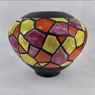 Buy Alvino Bagni Colorful Mosaic MOD Vase Vintage MCM Italy Italian Raymor • 329.81£