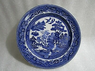 Buy Vintage 1900  Antique Crown Pottery Willow Pattern Dinner Plate, Excellent • 5.97£