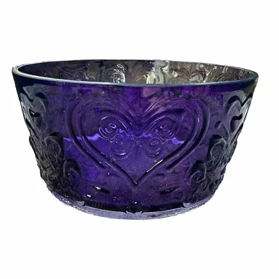Buy Dartington Crystal Glass Large Bowl Amethyst Purple Flower Thrower Design  • 60£