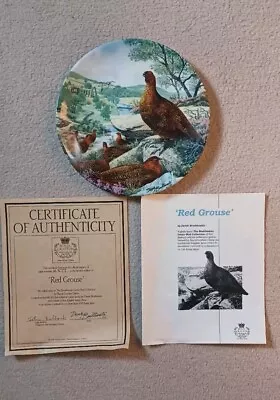 Buy Royal Grafton 'Red Grouse' Bone China Plate 1989 - Boxed With Certificate • 9.99£