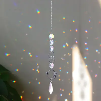 Buy Suncatcher Crystal Window Wind Chimes Light Catcher Prism Hanging Pendant Decor • 8.27£