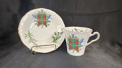 Buy Vintage Adderley  Fine Bone China Tea Cup & Saucer -MACGREGOR Tartan Pattern • 23.05£