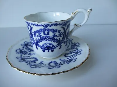 Buy Early Coalport ,blue & White China , Demi Tasse Cup & Saucer ,good Condition • 18£