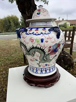 Buy Beatiful Antique Dragon And Phoenix Vase • 267.19£