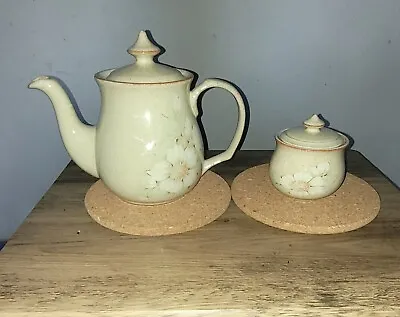 Buy Denby Daybreak Pattern Tea Pot And Sugar Bowl  • 14.99£