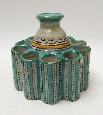 Buy Fes Moroccan Polychrome Pottery Illuminator Inkwell • 80£