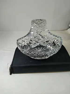 Buy Medium Size Cut Crystal Glass Basket-Type Bowl For Fruit, Candy Or Trinkets • 6.99£