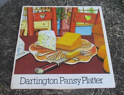 Buy Vintage Dartington Glass 'Pansy' Lead Crystal Cheese Platter Plate . Boxed FT280 • 20£