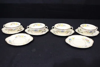 Buy 10pc Vintage Alfred Meakin Royal Marigold JEROME Cream Soup Bowls & Saucers Set • 85.38£