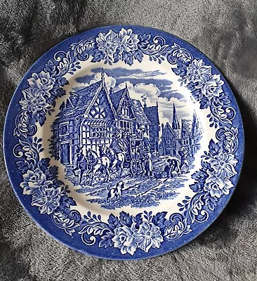 Buy Vintage English Ironstone Tableware  Blue & White Plate Old Coaching Scene 9.75  • 9.95£