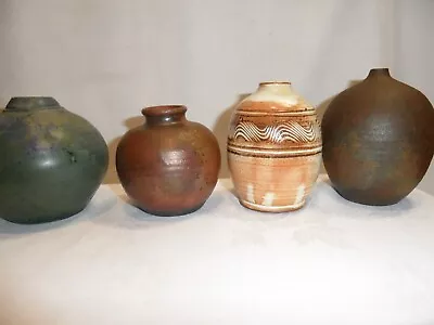 Buy Four Studio Pottery. Three Signed.all Approx 12cm • 48£