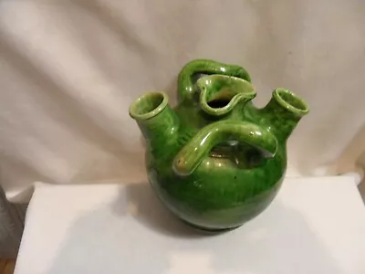 Buy Large Vintage Rye Pottery Green Vase?  There Is An X  On The Bottom • 48£