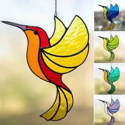 Buy Ukraine Stained Glass Hummingbird Suncatcher Garden Hanging Pendant Art De 6Y2O • 5.36£