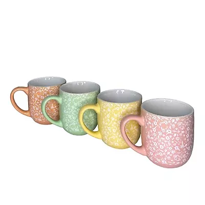 Buy NEW Set Of 4 Mugs Tea Coffee Cups Kitchenware Mug Premium Quality Multicolour • 12.99£