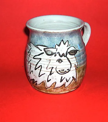 Buy Annette McCourty Barnbarroch Pottery - Hand Painted Comical Sheep Design Mug. • 25£