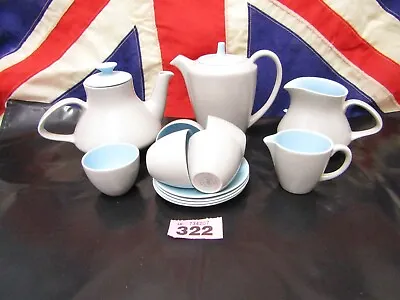 Buy Vintage Poole Twin Tone Sky Blue & Dove Grey  Tea Set See Photos (322) • 24.99£