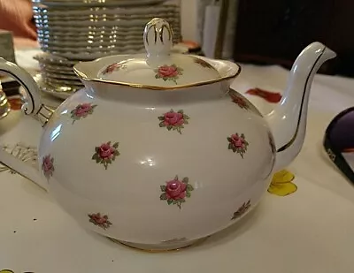 Buy Vintage Grafton Bone China Teapot Rose Pattern  • 5.50£