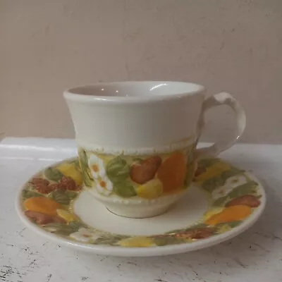 Buy Vintage Vernonware By Metlox  Della Robbia  Mug Style Cup & Saucer  • 5.69£