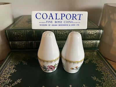 Buy Vintage Coalport Ming Rose Salt & Pepper Cruet Pots Fine Bone China • 5£