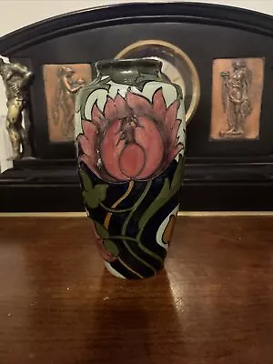 Buy Moorcroft Style Tubelined Pottery Rose Vase Signed Vintage Rare Collectors • 24.99£
