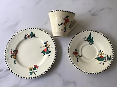 Buy Vintage J&G MEAKIN - Sunshine - TYROL WARE - TRIO - Cup,Saucer And Plate • 15£