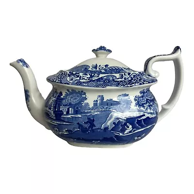 Buy Copeland Spode Italian Large Teapot Blue White Ceramic 2 Pint Capacity • 39.99£
