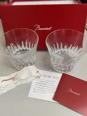 Buy Baccarat Year Tumbler Tiara 2021 Crystal Rock Glass Set Of 2 With Box New • 103.55£