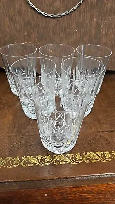 Buy 6 Decent Royal Brierley Cut Crystal Drinking Glasses - Christmas Is Coming • 5.59£