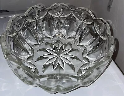 Buy Lead Crystal Large Bowl Trifle Fruit Cut Glass Stunning Heavy Bowl • 15£