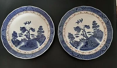 Buy 2 Royal Doulton Booths Real Old Willow Large Saucers 7  • 6£