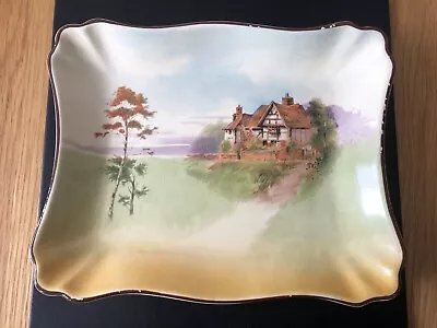 Buy Royal Doulton Series Ware Rectangular Tray/Plate - Cottage Scene - D4967 • 5£