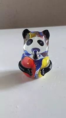 Buy Vintage Multicolored Small Glass Panda • 15.15£