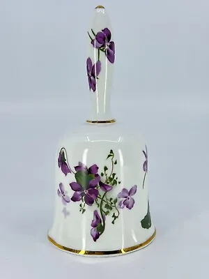 Buy VTG Bone China Bell By Spode/Hammersley England Purple Victorian Violets Flower • 13.45£