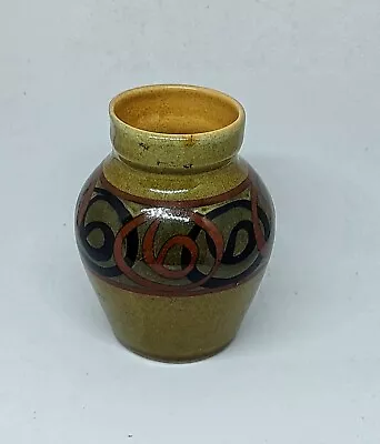 Buy Brixham Studio Pottery Torquay Devon   Vase 11.5 Cm 1980's • 8.95£
