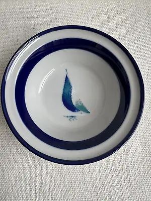 Buy Noritake Stoneware Blue Running Free Sailing Sailboat Rim Cereal Bowl 6.5  • 10.42£