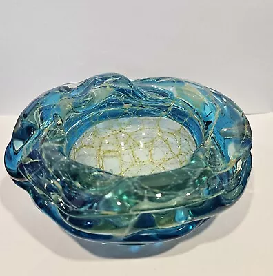 Buy Vintage Mdina Glass Sand & Sea Ashtray / Bowl Large • 9.99£