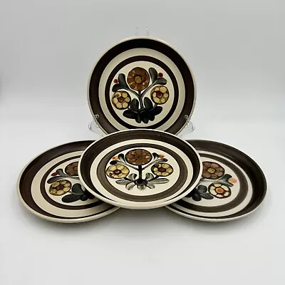 Buy MAYFLOWER BY DENBY LANGLEY Set Of 4 BREAD Or SIDE PLATES 6 5/8” Retro Stoneware • 43.16£