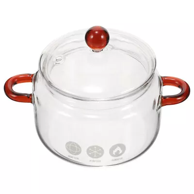 Buy  Glass Saucepan Heat-resistant Pot With Lid Glass Cookware For Pasta Noodle Soup • 14.89£