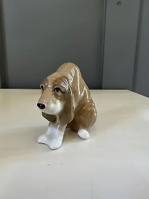 Buy Rare Vintage Szeiler Bloodhound Figurine Dog Bassinet Hound Porcelain Sad Small • 8.65£